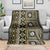 Fiji Masi Tapa Pattern Yellow Blanket - Polynesian Pride