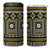 Fiji Masi Tapa Pattern Yellow 4 in 1 Can Cooler Tumbler - Polynesian Pride