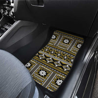Fiji Masi Tapa Pattern Yellow Car Mats - Polynesian Pride