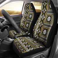 Fiji Masi Tapa Pattern Yellow Car Seat Cover - Polynesian Pride