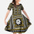 Fiji Masi Tapa Pattern Yellow Family Matching Off The Shoulder Long Sleeve Dress and Hawaiian Shirt - Polynesian Pride