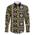 Fiji Masi Tapa Pattern Yellow Family Matching Off The Shoulder Long Sleeve Dress and Hawaiian Shirt - Polynesian Pride