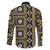 Fiji Masi Tapa Pattern Yellow Family Matching Off The Shoulder Long Sleeve Dress and Hawaiian Shirt - Polynesian Pride