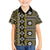 Fiji Masi Tapa Pattern Yellow Family Matching Off The Shoulder Long Sleeve Dress and Hawaiian Shirt - Polynesian Pride
