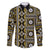 Fiji Masi Tapa Pattern Yellow Family Matching Off Shoulder Maxi Dress and Hawaiian Shirt - Polynesian Pride