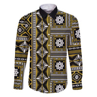 Fiji Masi Tapa Pattern Yellow Family Matching Puletasi and Hawaiian Shirt - Polynesian Pride