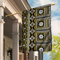 Fiji Masi Tapa Pattern Yellow Garden Flag - Polynesian Pride