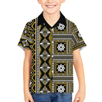 Fiji Masi Tapa Pattern Yellow Hawaiian Shirt - Polynesian Pride