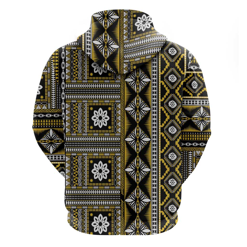 Fiji Masi Tapa Pattern Yellow Hoodie - Polynesian Pride