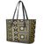 Fiji Masi Tapa Pattern Yellow Leather Tote Bag - Polynesian Pride