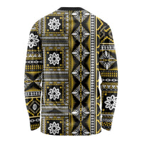 Fiji Masi Tapa Pattern Yellow Long Sleeve Shirt - Polynesian Pride