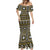 Fiji Masi Tapa Pattern Yellow Mermaid Dress - Polynesian Pride