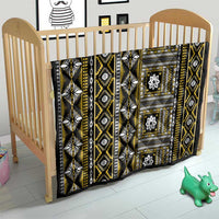 Fiji Masi Tapa Pattern Yellow Quilt - Polynesian Pride