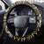 Fiji Masi Tapa Pattern Yellow Steering Wheel Cover - Polynesian Pride