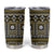 Fiji Masi Tapa Pattern Yellow Tumbler Cup - Polynesian Pride