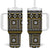 Fiji Masi Tapa Pattern Yellow Tumbler With Handle - Polynesian Pride