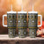 Fiji Masi Tapa Pattern Yellow Tumbler With Handle - Polynesian Pride