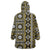 Fiji Masi Tapa Pattern Yellow Wearable Blanket Hoodie - Polynesian Pride