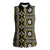 Fiji Masi Tapa Pattern Yellow Women Sleeveless Polo Shirt - Polynesian Pride