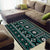Fiji Masi Tapa Pattern Teal Area Rug - Polynesian Pride