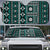 Fiji Masi Tapa Pattern Teal Auto Sun Shade - Polynesian Pride