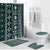 Fiji Masi Tapa Pattern Teal Bathroom Set - Polynesian Pride