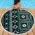 Fiji Masi Tapa Pattern Teal Beach Blanket - Polynesian Pride