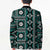 Fiji Masi Tapa Pattern Teal Blazer - Polynesian Pride