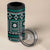 Fiji Masi Tapa Pattern Teal 4 in 1 Can Cooler Tumbler - Polynesian Pride