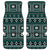 Fiji Masi Tapa Pattern Teal Car Mats - Polynesian Pride