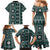 Fiji Masi Tapa Pattern Teal Family Matching Mermaid Dress and Hawaiian Shirt - Polynesian Pride