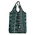 Fiji Masi Tapa Pattern Teal Grocery Bag - Polynesian Pride