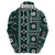 Fiji Masi Tapa Pattern Teal Hoodie - Polynesian Pride