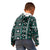 Fiji Masi Tapa Pattern Teal Kid Hoodie - Polynesian Pride