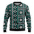 Fiji Masi Tapa Pattern Teal Ugly Christmas Sweater - Polynesian Pride