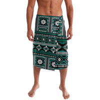 Fiji Masi Tapa Pattern Teal Lavalava - Polynesian Pride