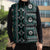 Fiji Masi Tapa Pattern Teal Sleeveless Puffer Jacket - Polynesian Pride