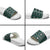 Fiji Masi Tapa Pattern Teal Slide Sandals - Polynesian Pride