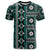 Fiji Masi Tapa Pattern Teal T Shirt - Polynesian Pride