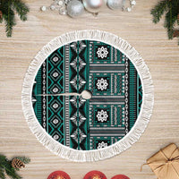 Fiji Masi Tapa Pattern Teal Tree Skirt - Polynesian Pride