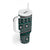 Fiji Masi Tapa Pattern Teal Tumbler With Handle - Polynesian Pride