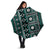 Fiji Masi Tapa Pattern Teal Umbrella - Polynesian Pride