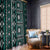 Fiji Masi Tapa Pattern Teal Window Curtain - Polynesian Pride