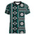 Fiji Masi Tapa Pattern Teal Women V-Neck T-Shirt - Polynesian Pride