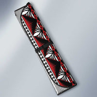 Fiji Masi Tapa Pattern Red Auto Sun Shade - Polynesian Pride