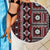 Fiji Masi Tapa Pattern Red Beach Blanket - Polynesian Pride