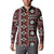 Fiji Masi Tapa Pattern Red Button Sweatshirt - Polynesian Pride