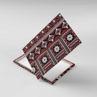 Fiji Masi Tapa Pattern Red Canvas Wall Art - Polynesian Pride
