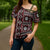 Fiji Masi Tapa Pattern Red Cross Shoulder Shirt - Polynesian Pride