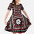 Fiji Masi Tapa Pattern Red Family Matching Off The Shoulder Long Sleeve Dress and Hawaiian Shirt - Polynesian Pride